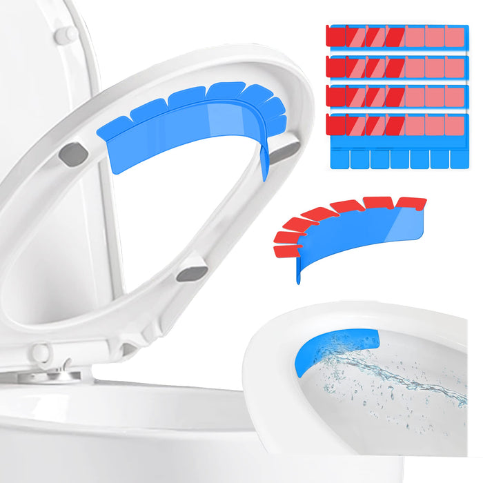 Pee Guard 4PCS, Pee Splash Guard for Toilet Seat, Prevent Peeing Splash, Easy to Install & Remove Urine Splash Guard for Persons with Painful Arthritism, Elderly, Disabled (Blue)