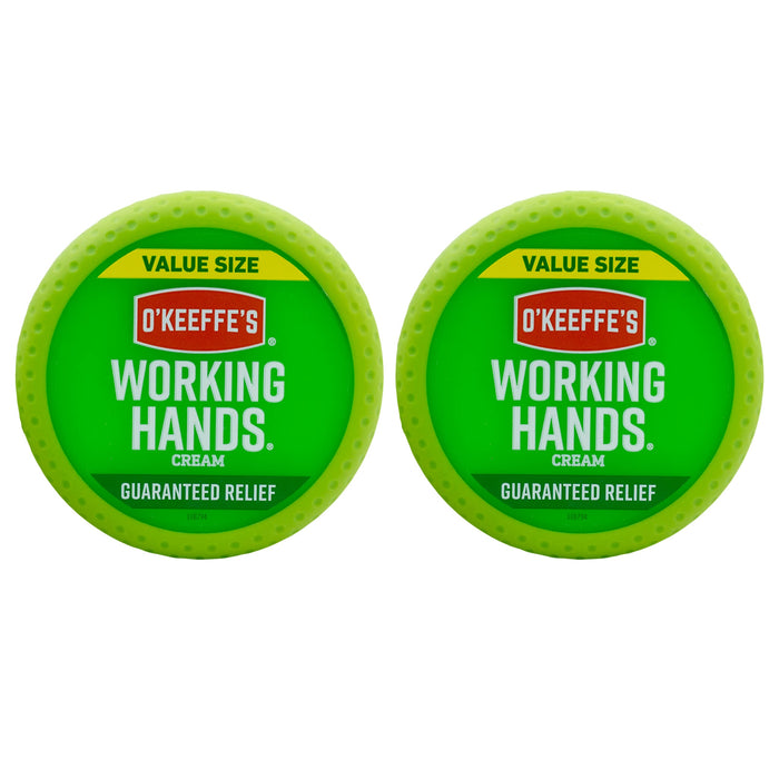 O'Keeffe's Working Hands Hand Cream, For Extremely Dry, Cracked Hands, 6.8 oz Jar (Value Size, Pack of 2)