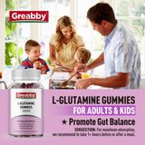 GREABBY L Glutamine 1000mg Gummies - Muscle Relief & Immune Support, Amino Acid Supplement with Magnesium Glycinate, Vegan & Non-GMO, Gluten Free (60 Count)