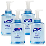 Purell Brand HEALTHY SOAP Gentle & Free Foam, Fragrance-Free, 17.4 fl oz Hand Soap Table Top Pump Bottle (Pack of 4) - 5016-04