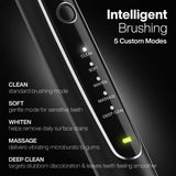 Aquasonic Black Series PRO – Ultra Whitening Toothbrush w UV Sanitizing Base – 5 Modes & Smart Timers – Premium Travel Case – Power Toothbrush – ADA Approved Toothbrush