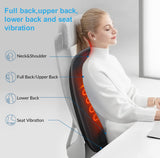 COMFIER Back Massager for Pain Relief,Shiatsu Massage Chair Pad for Full Back,Spot Massage,Electric Seat Cushion with Heat,Heated Chair Massager for Office,Home,Gifts for Mom,Dad,Him,Her,Black