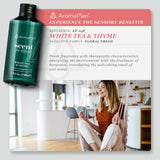 Aromaplan Hotel Scents White Tea & Thyme 5 Fl Oz, Home Luxury Aroma & Hotel Collection Diffuser Oil- Hotel Diffuser Oil for Aromatherapy- USA Made, Bigger Bottle, Bolder Aroma & Longer Lasting