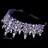 TOBATOBA Tiaras for Women, Dark Purple Tiara Crowns for Women, Wedding Tiara for Bride Queen Crown, Royal Princess Quinceanera Headpieces for Birthday Prom Pageant Halloween Cosplay Accessories