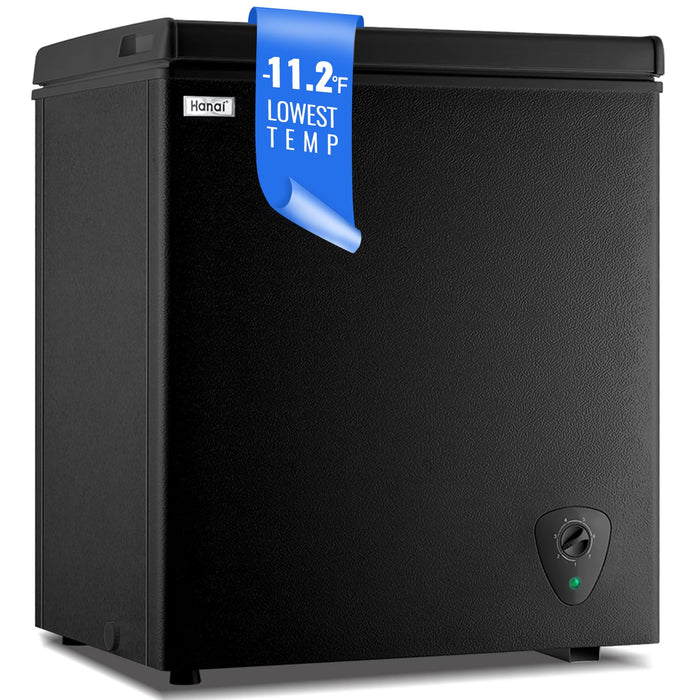 WANAI Chest Freezer Large Compact Deep Freezers Fast Freezing Freezers for Home Office Dorm, Apartment Size Freezr with Removable Basket, Wheels & Adjustable Feet, 7 Temp from -12℉ to 50℉, White