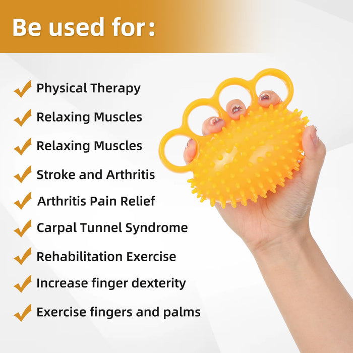 Physical Hand Therapy Ball, Designed to Help the Elderly and Disabled Increase Hand Strength. Massage and Exercise Your Hands to Improve the Flexibility of the Fingers and Restore the Strength of the Hands