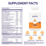 Aspire Multi+™ Advanced Multivitamin for Men, Women & Kids - Best Supplement for Focus, Attention, Memory, Mood. More Absorbent Nutrients, Minerals and Vitamins - All Natural