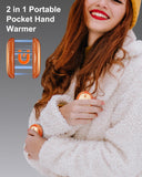 Hand Warmers Rechargeable, Electric Hand Warmers 2 Pack with Smart Chips Long Safe Heat, Portable Pocket Heater,Gifts for Christmas,Golf,Camping,Hunting, Stocking Stuffers