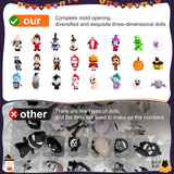 Advent Calendar 2024 Halloween Christmas 24-Day Countdown Calendar for Kids and Adults with 24 pcs Classic Halloween Doll Collectible Figures, Pre-Christmas Doll Nightmare Advent Calendar Gift