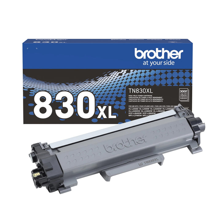 Brother TN830XL Toner Cartridge, Genuine Black High Yield