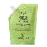 Youth To The People Facial Cleanser, Refill Pouch - Kale and Green Tea Cleanser - Gentle Face Wash, Makeup Remover + Pore Minimizer for All Skin Types - Vegan (16.9oz)