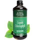 Buried Treasure Liquid Chlorophyll 100 mg Dietary Supplement, Energy Boost Immune Support Detox Intestinal Digestive Support Natural Body Deodorant Vegan Non-GMO Alcohol Free Spearmint Flavor,16 oz