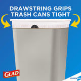 Glad Tall Kitchen Drawstring Trash Bags, 13 Gallon, White, Unscented,100 Count (Package May Vary)