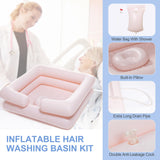 Inflatable Bedside Shampoo Basin Kit with Water Bag, Wash Hair in Bed at Home, Outdoors or the Hospital. For Handicapped, Child, Seniors, Pregnancy, Bedridden Patient. Water Bag Capacity 2.1gal(8L)