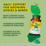 MegaFood Kids B Complex - B Complex Vitamin Supplement - 8 B Vitamins with Vitamin B6, Vitamin B12, Folate, Biotin & More - Supports Cellular Energy Production - Vegetarian, Gluten Free - 30 Mini Tabs