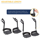 Drive Medical STDSF-TF Swing Away Footrests, Black