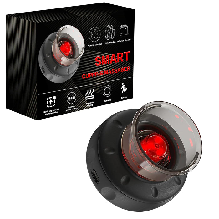 talpore 5-in-1 Smart Cupping kit for Massage Therapy with Red Light,15 Levels of Suction Strength and Temperature Control，for Targeted Pain Relief, Portable Electric Cupping Therapy Set