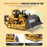 Remote Control Excavator Construction Toys for Boys, 2×1200mAh RC Excavator Toy with Metal Shovel & Light, 11CH Excavator Toys for Boys 3-5 4-7 8-12 Year Old Kids 2024 Christmas Birthday Gift,120+Mins