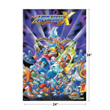 Mega Man X Cover Box Art Video Game Video Gamer Classic Retro Vintage 90s Gaming MegaMan Capcom Legacy Collection Megaman 11 Mega Man X Dr Wily Cool Wall Art Print Poster 24x36