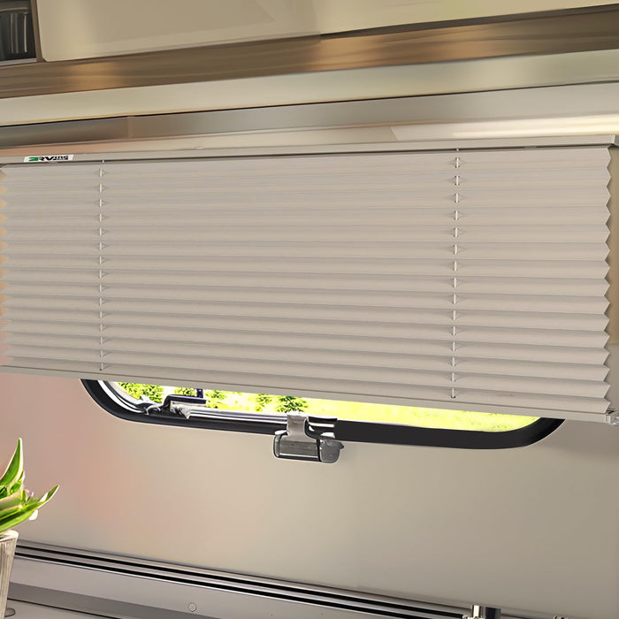 RV Blinds for Camper Windows, Camper Replacement Blinds, Privacy Protection, RV Window Shades for RV, Camper, Travel Trailer, Grey (16" W x 18" L)