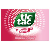 Tic Tac Strawberry & Cream Mints, Bulk 12 Pack, On-The-Go Refreshment, 1.7 oz Each