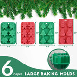 HKNMTT Christmas Silicone Soap Molds, 4 PCS Large Size Xmas Soap Cake Mold Set, 3D Tree Snowflake Gingerbread Santa Snowman Moulds for Home DIY Gifts Candles Chocolate Ice Cube Bath Bombs Jelly