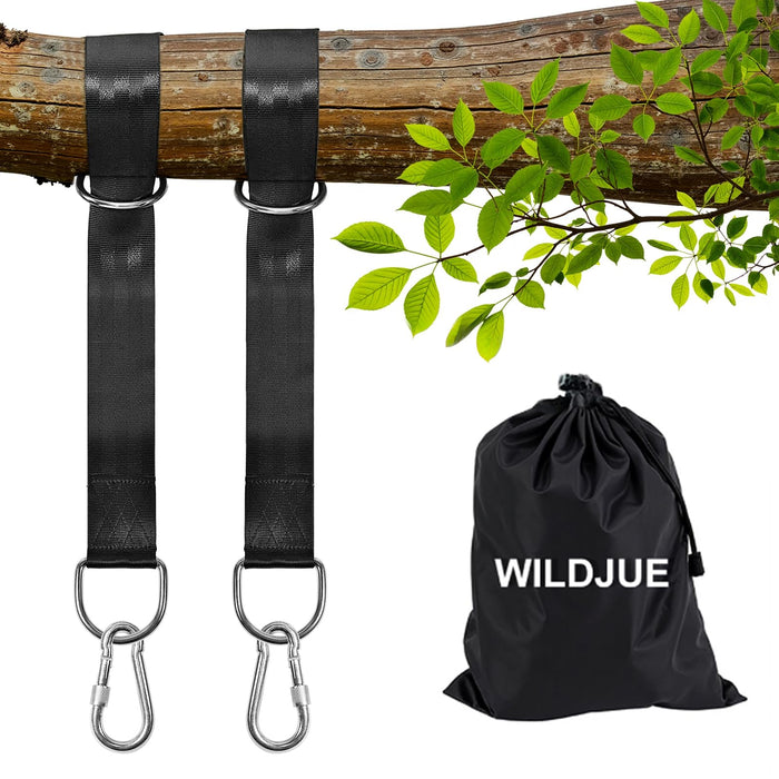 Tree Swing Hanging Straps Kit Holds 2200 lbs,10ft Extra Long Straps Strap with Safer Lock Snap Carabiner Hooks Perfect for Tree Swing & Hammocks, Perfect for Swings,Carry Pouch Easy Fast Installation