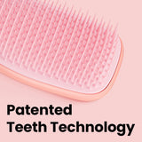 Tangle Teezer The Naturally Curly Ultimate Detangling Brush, Dry and Wet Hair Brush Detangler for 3C to 4C Hair, Pink Mango