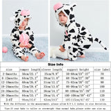 QIAONIUNIU Halloween Baby Cow Costumes Toddler Outfit Infants Cosplay Romper 24-30 Months