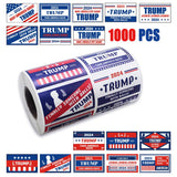 1000Pcs Trump 2024 Stickers - Trump 2024 Flag Stickers, Take America Back, 2024 Presidential Election Stickers, Trump Bumper Sticker, Trump Merchandise, 500pcs/roll, Total 1000pcs