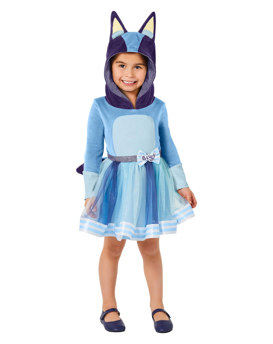 Spirit Halloween Bluey Toddler Dress Costume | Officially Licensed | Theatrical Halloween Outfit - 5-6T