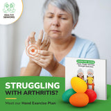 Healthy Seniors Hand Exercise Balls for Arthritis - Set of 4 Squeeze Balls for Hand Therapy for Finger, Wrist, Carpal Tunnel, or Rheumatoid Arthritis. Great Anxiety Relief or Stress Balls for Adults