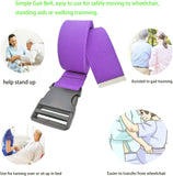 LAMBOX Walking Transfer Gait Belt and Standing Aids with Quick Release Buckle for Seniors, Elderly, Caregiver, Nurse, Therapist (Purple 60")