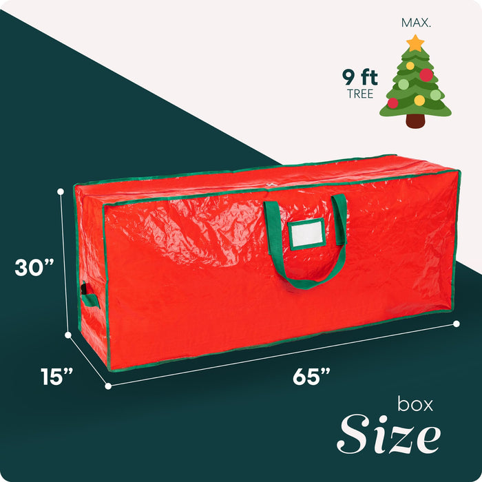 Handy Laundry, Christmas Tree Storage Bag - Stores 9 Foot Artificial Xmas Holiday Tree, Durable Waterproof Material, Zippered Bag, Carry Handles. Protects Against Dust, Insects and Moisture.