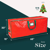 Handy Laundry, Christmas Tree Storage Bag - Stores 9 Foot Artificial Xmas Holiday Tree, Durable Waterproof Material, Zippered Bag, Carry Handles. Protects Against Dust, Insects and Moisture.