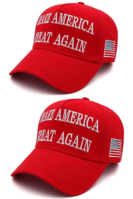 Trump 2024 45-47 Make America Great Again MAGA Hat Donald Trump Slogan with USA Flag Embroidered Adjustable Baseball Cap Black