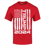 shop4ever® Trump Flag 2024 T-Shirt XXX-Large Red 0