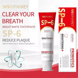 MS DRWIKEY Probiotics Bright White Toothpaste, Sp 6 Toothpaste, Sp-6 Ultra Whitening Toothpaste, Ultra Whitening Toothpaste Sp-6, Sp-6 Probiotics Whitening Toothpaste, Fresh Breath (2pcs)