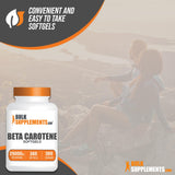 BulkSupplements.com Beta Carotene 25000 IU Softgels - Vitamin A Supplement, Beta Carotene Supplements, Beta Carotene Pills - Gluten Free, 1 Beta Carotene Softgel per Serving, 365 Softgels