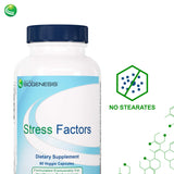 Nutra BioGenesis Stress Factors - Mineral Supplement with Vitamin B6, L-Theanine & GABA - Dietary Supplement to Support Neurotransmitter Health - Supports Healthy Mindset - 60 Capsules