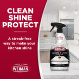 Weiman Quartz Countertop Cleaner and Polish - 24 Ounce (2 Pack w/MicroFiber Towel Included) - Clean and Shine Your Quartz Countertops Islands and Stone Surfaces with UV Protection