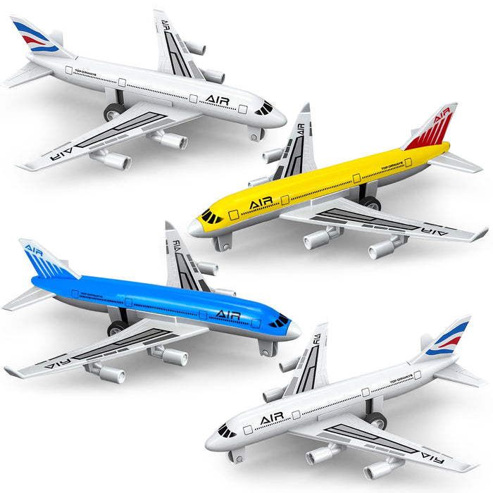 Tcvents Airplane Toys, Metal Plane Pull Back Airplane Toys for Boys 3 4 5-7