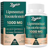 Zingicin Vitamin E Tocotrienols - Liposomal Vitamin E Oil 1000mg, Highly Absorbable Delta Tocotrienol and Gamma Tocotrienol for Cardiovascular, Bone Health, and Antioxidant Support, 60 Softgels