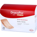 DRACOPOR DracoPor 7.2 cm x 5 cm skin color soft sterile wound dressing, 25 pcs. wound dressings