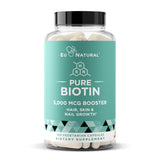 Biotin 5000 mcg Hair Skin Nails Supplement – High-Potency Hair Growth Vitamins for Women & Men – Provide Powerful Support for Healthy Hair, Stronger Nails and Glowing Skin – 120 Vegan Soft Capsules