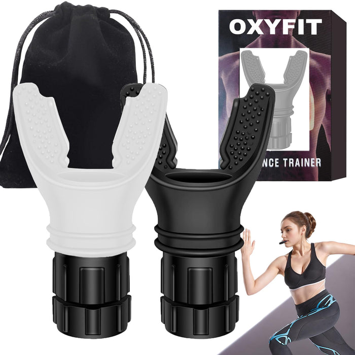 Oxyfit Exercise Trainer-2PCS Adjustable Resistance for Training(White & Black)