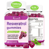 High Purity Resveratrol Gummies, 98% Trans-Resveratrol with Quercetin, Coq 10, Vitamin C - Reservatrol Supplement for Antioxidant, Joint, Anti-Aging - 120 Gummies