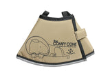 All Four Paws Comfy Cone Pet Cone for Dogs, Cats, Medium (Extra-Long), Tan - Comfortable Soft Dog Cone Collar Alternative for After Surgery, Wound Care, Spay, Neuter - Dog and Cat Recovery Collar