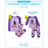 The Children's Place Baby 2 Piece and Kids, Sibling Matching, Holiday Pajama Sets, Cotton, Witchy Cat Halloween