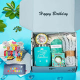 Happy Birthday Gifts for Women,Bath Relaxing Spa Gift Basket for Her, Mom, Sister, Female Friends, Daughter,Unique Wine Gift Set Idea for Women Who Have Everything